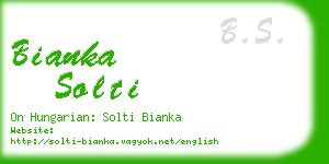 bianka solti business card